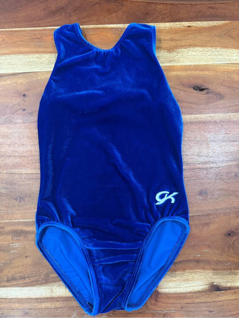 GK Blue Velvet Girls Gymnastics Leotard